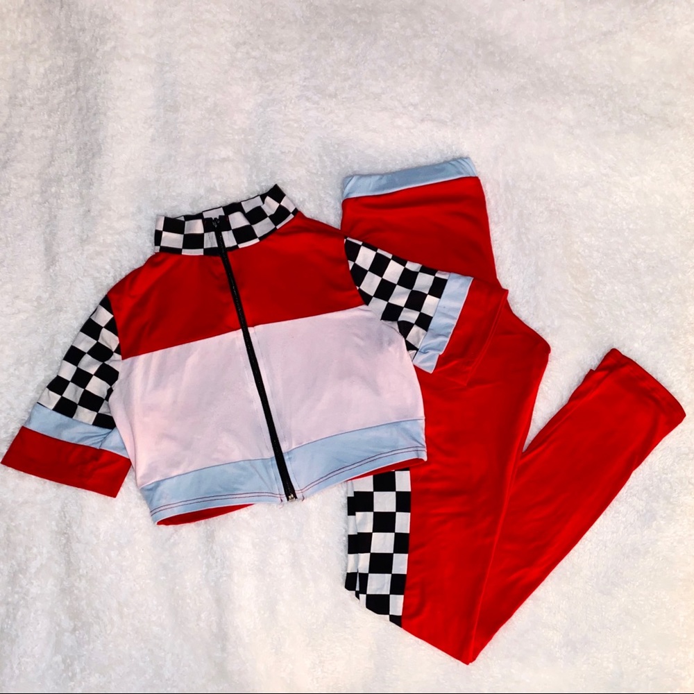 Topia Checkered Set /2 piece | Crop top + Leggings